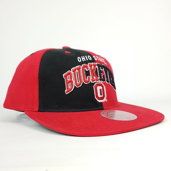 Ohio State Buckeyes Mitchell & Ness NCAA Deadstock Snapback Hat 3D Logo Red - Picture 4 of 9